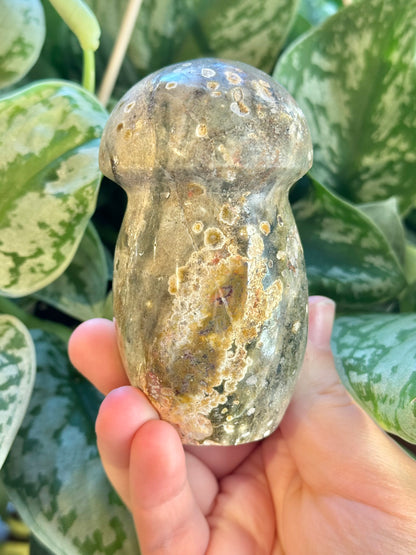 Earthy toned sea jasper mushroom B