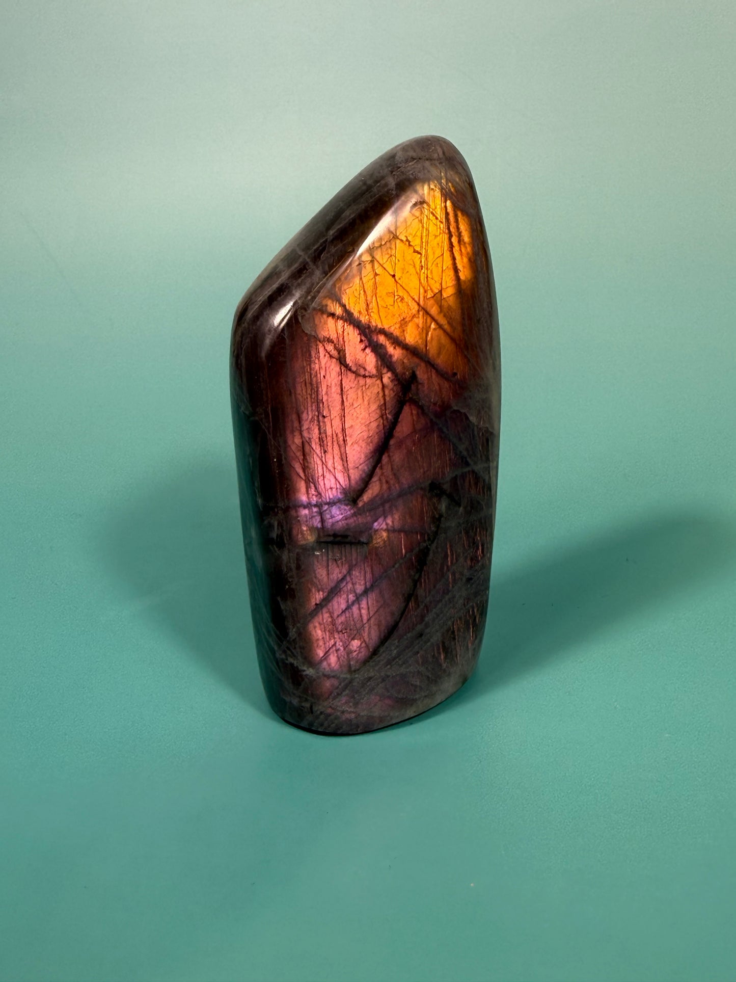 Insane pink & orange flash Labradorite Freeform I