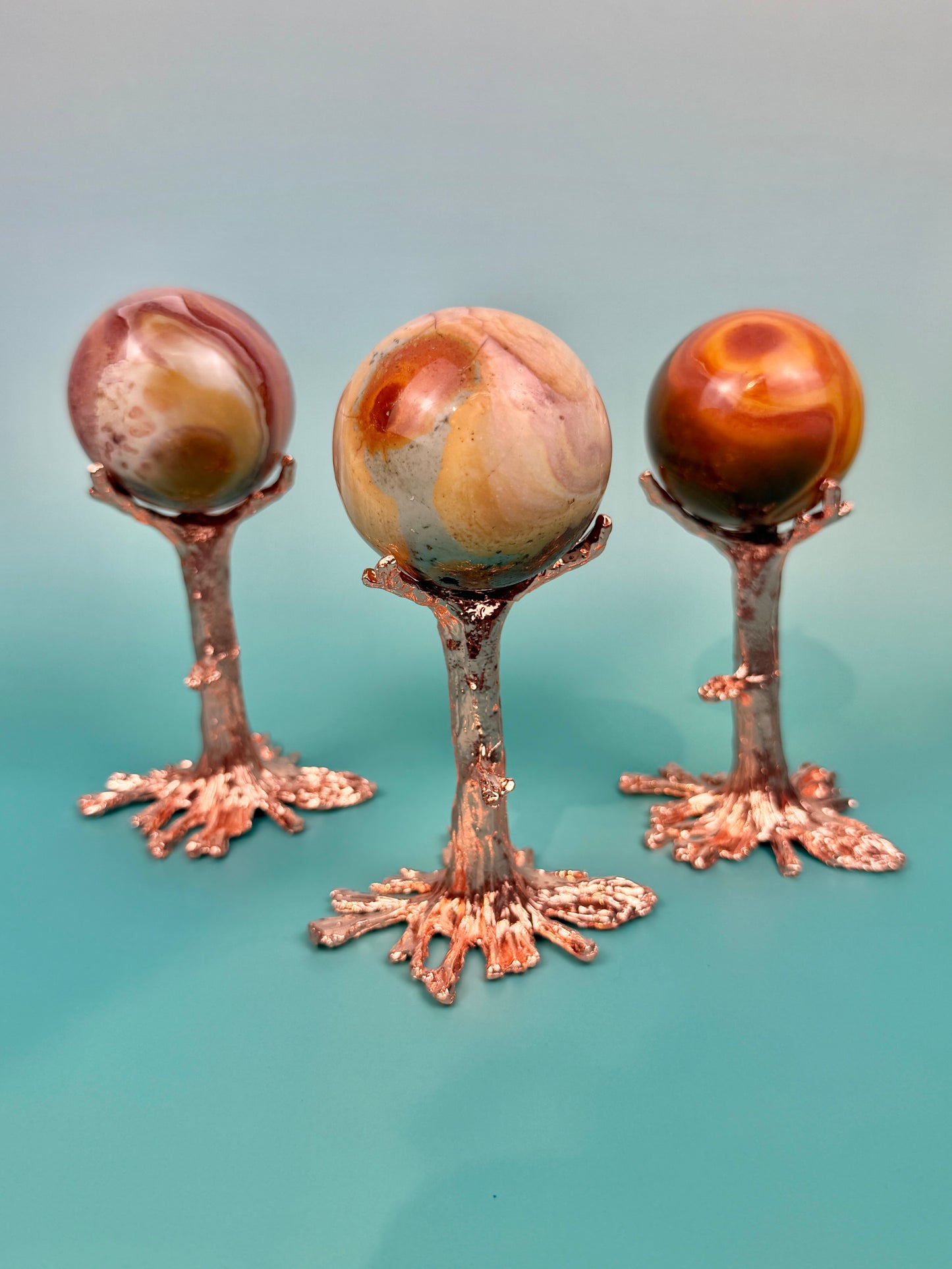 1 SM rose gold tree sphere stand (sphere not included)