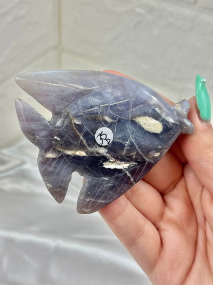 Adorable purple chalcedony fish