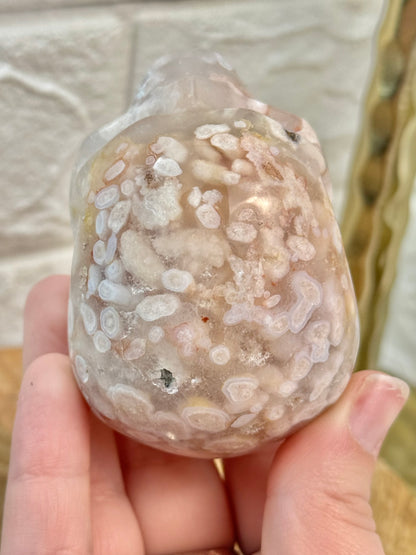 Beautiful flower agate skull