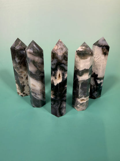 1 moss agate tower