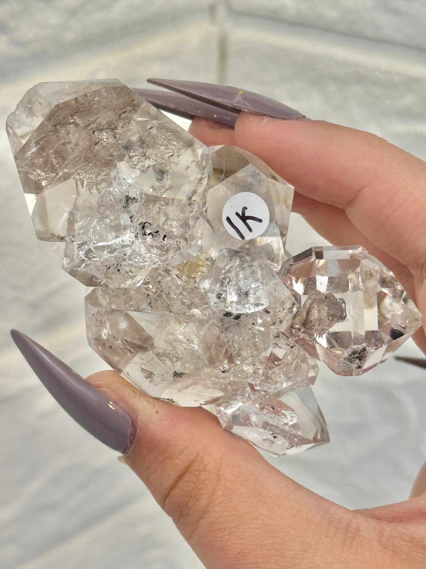 High-grade Herkimer Diamond chain from New York