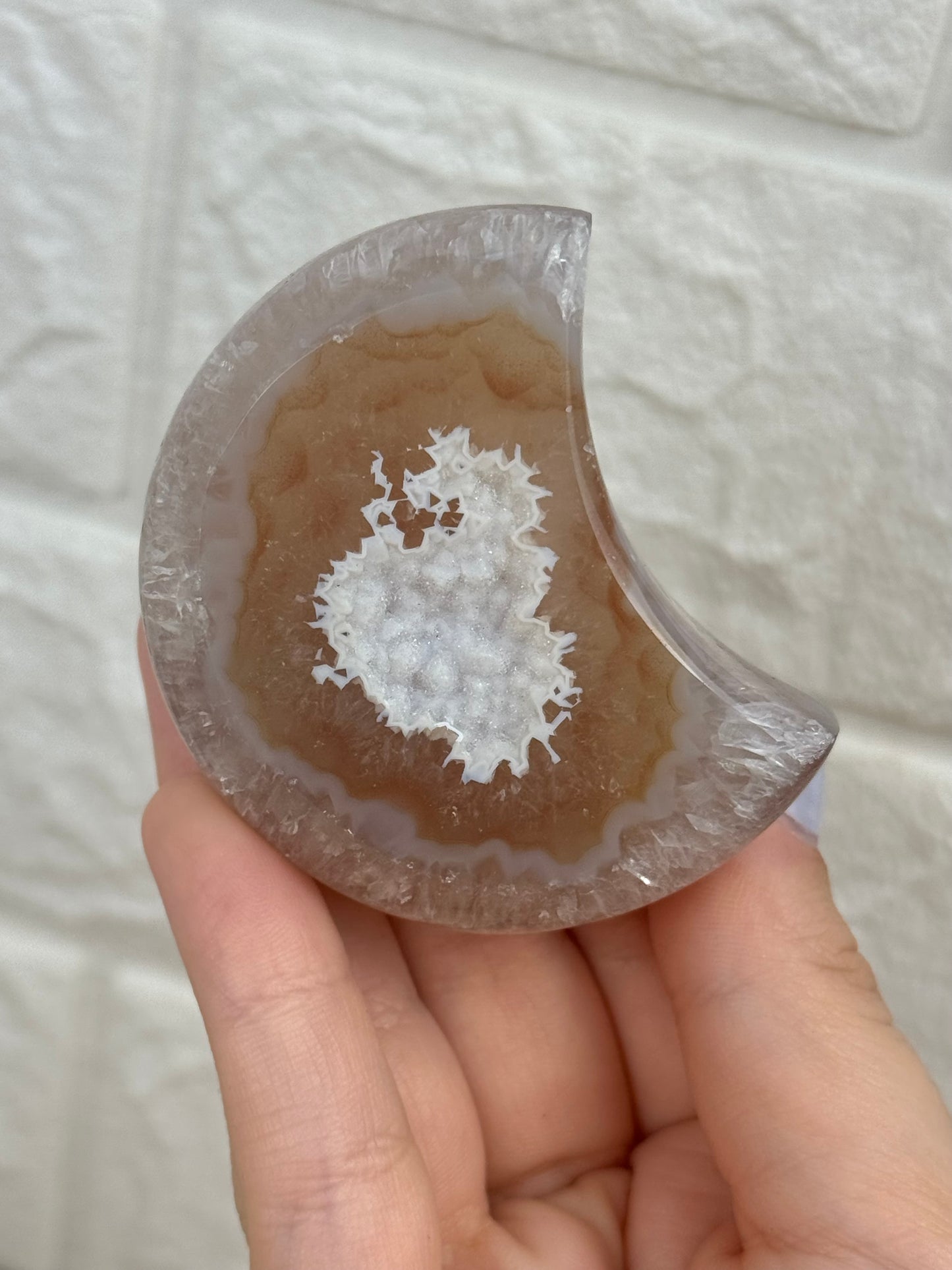 You pick! Druzy agate moons on stands from Brazil