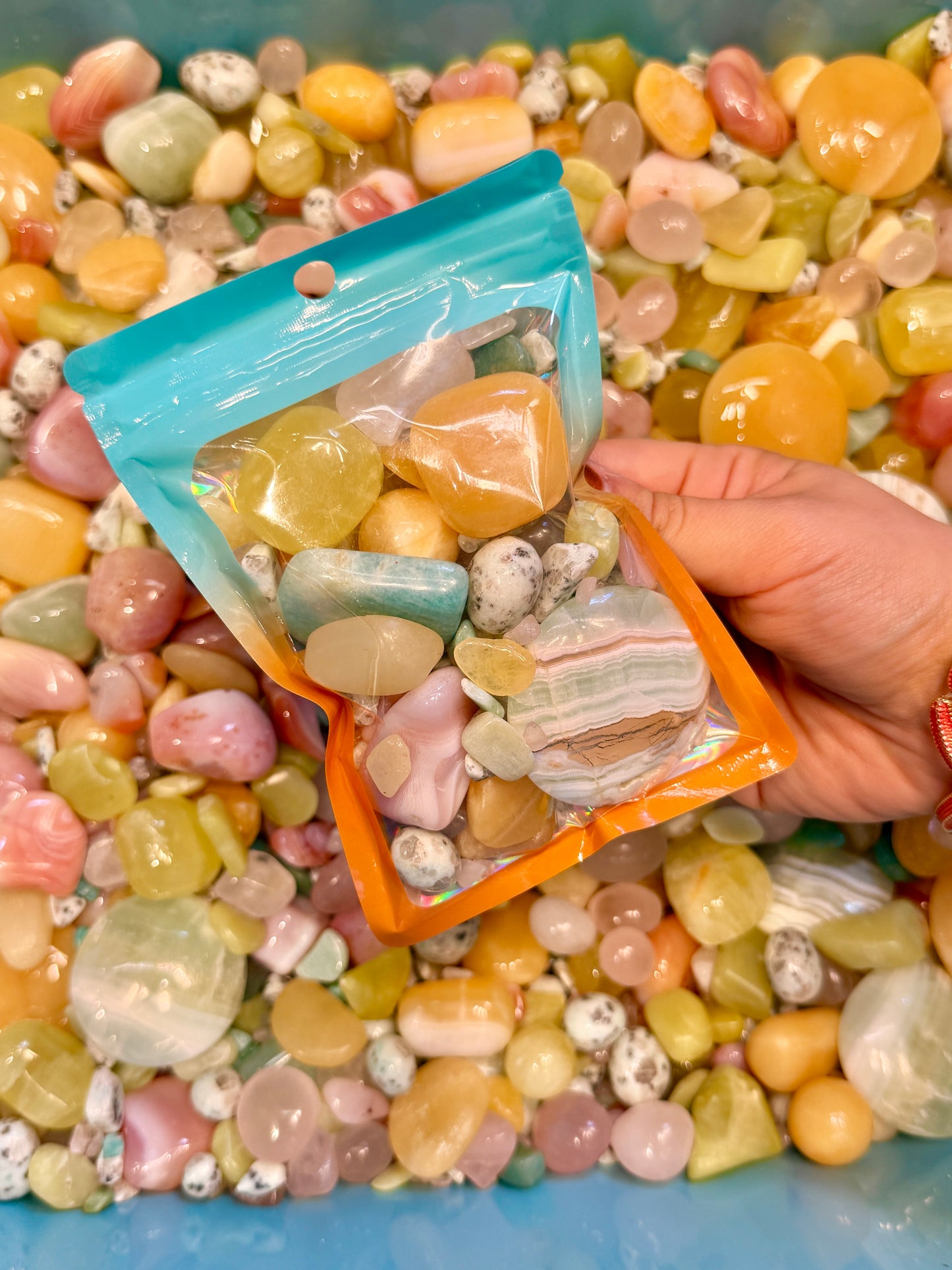 Citrus crystal confetti mix! 🍡✨🩵🍊
