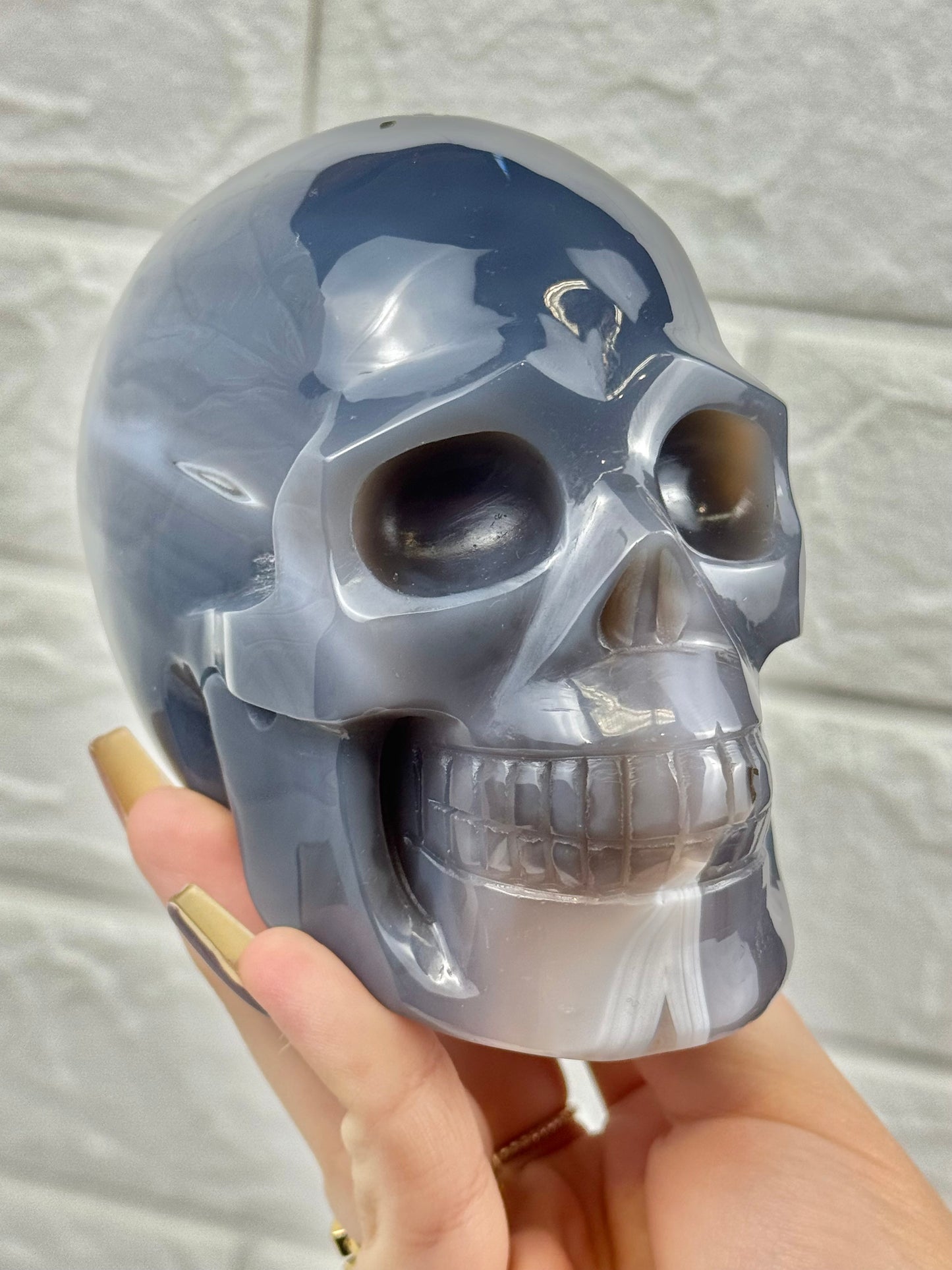 Incredible agate skull from Brazil