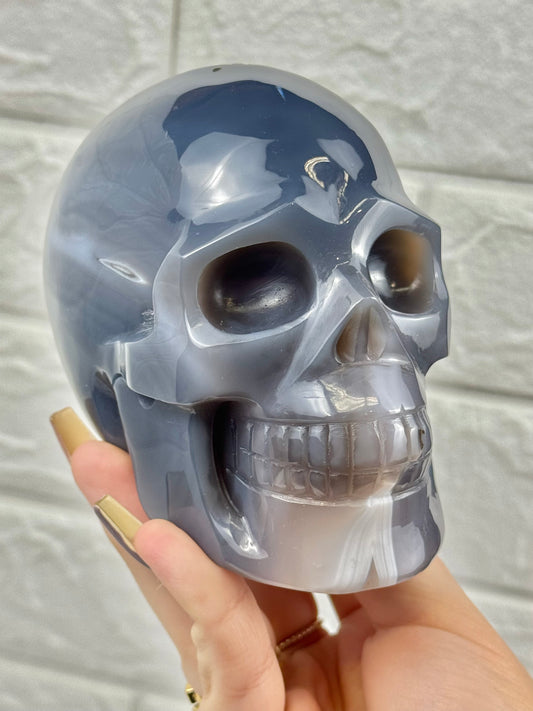 Incredible agate skull from Brazil