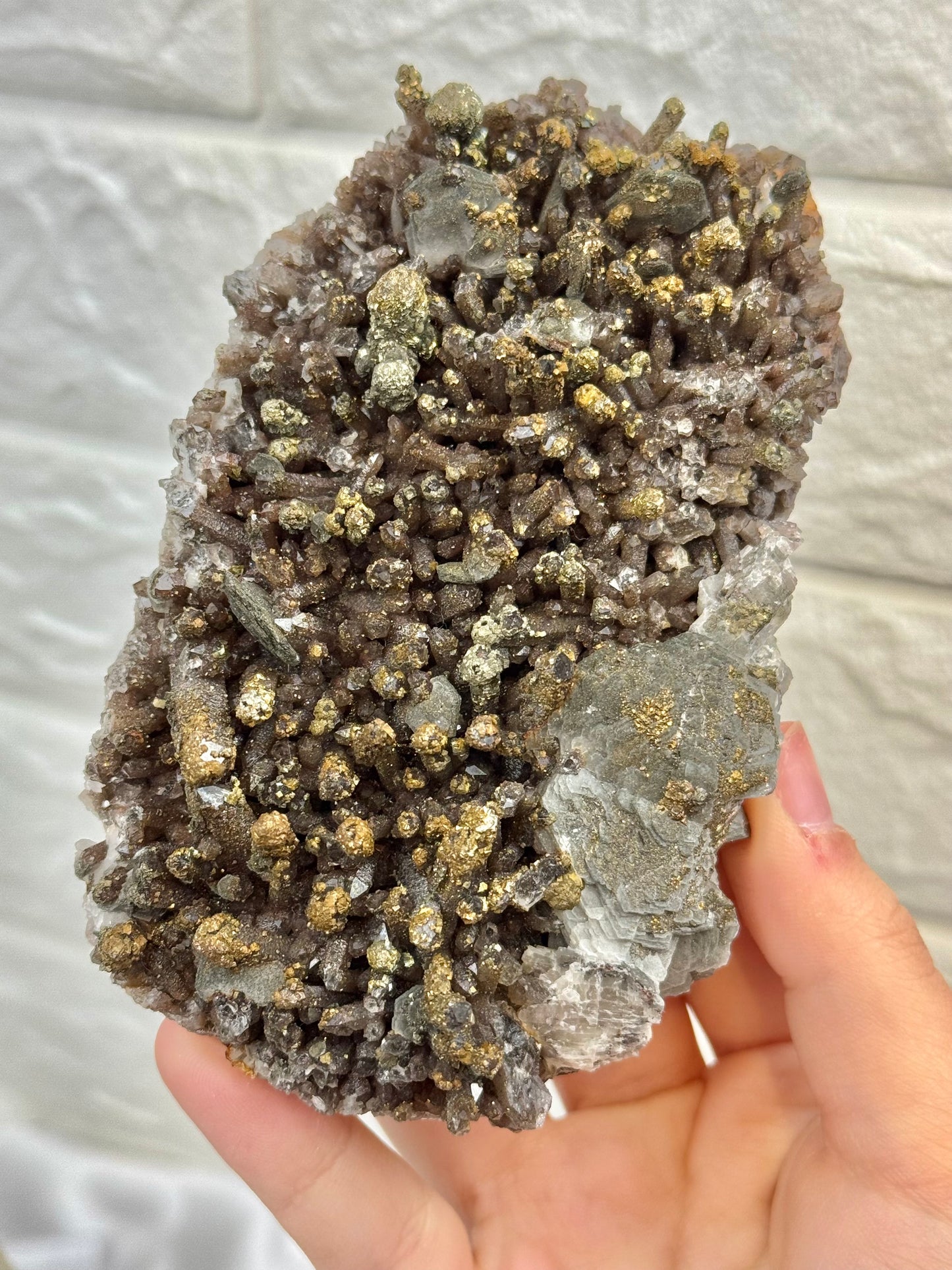 You pick! Red quartz with pyrite and goethite from Fujian Province, China