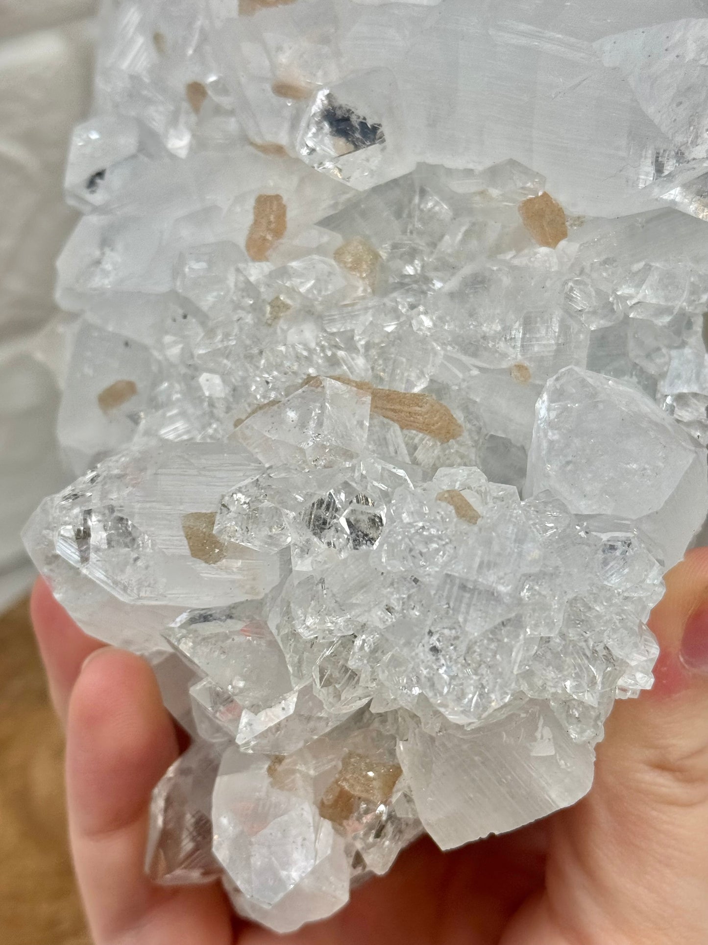 Amazing XL diamond apophyllite specimen from India