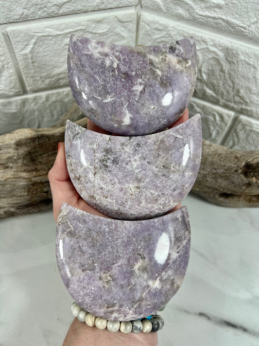 1 lilac lepidolite moon