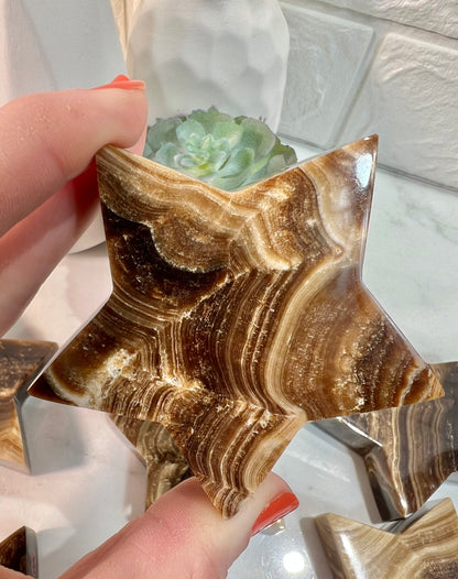 1 chocolate calcite star