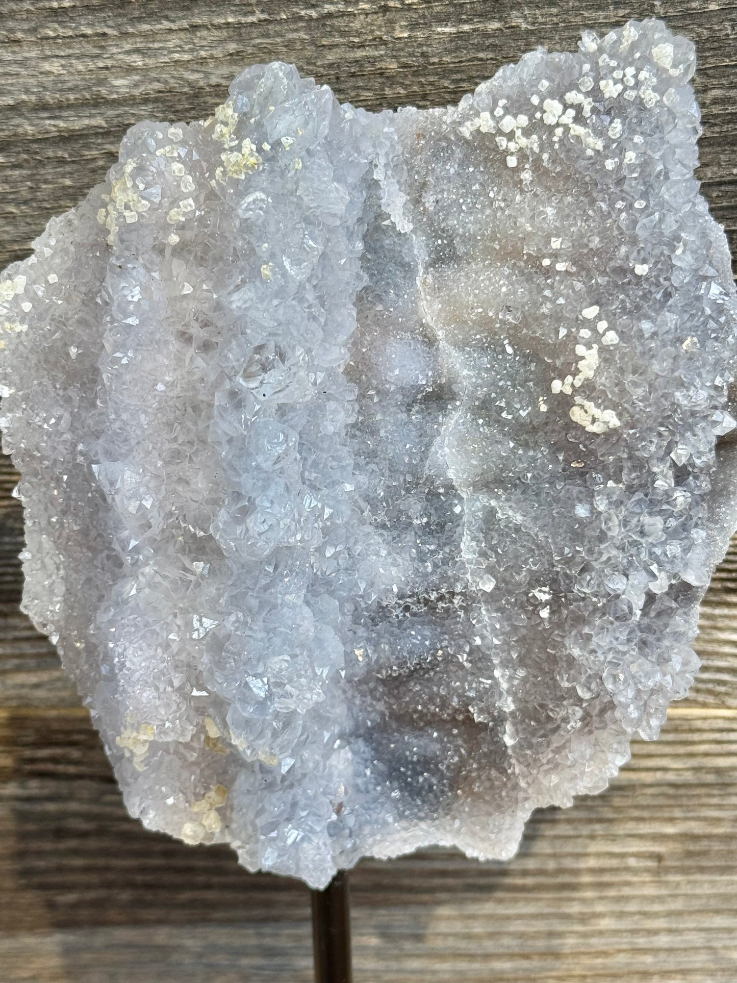 Amethyst crust on stand from Brazil (natural lines)