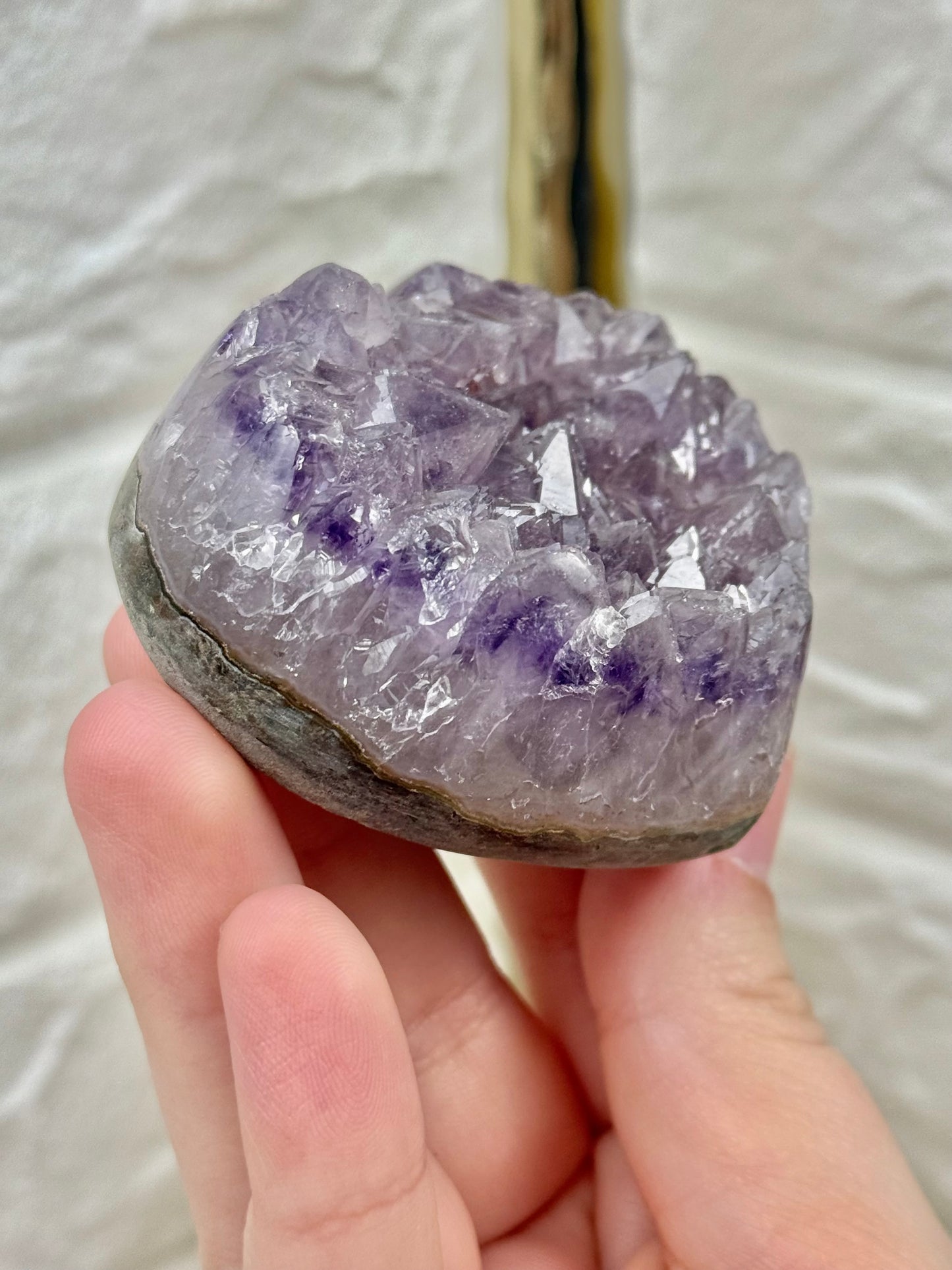 Beautiful deep purple amethyst heart from Brazil