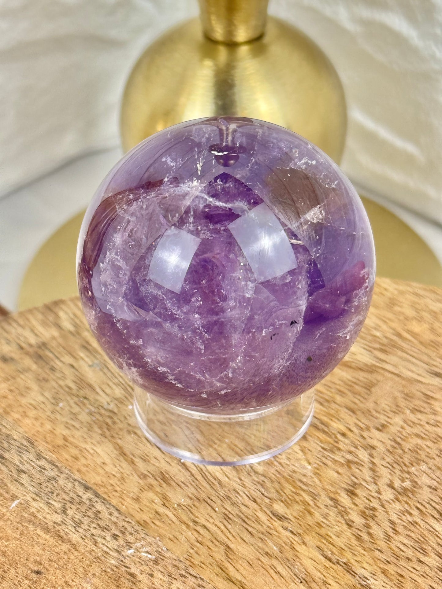 Beautiful ametrine sphere (amethyst with citrine)