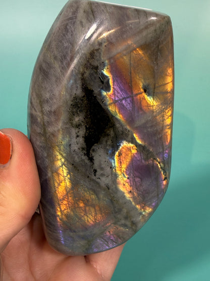 Stunning sunset flash labradorite Freeform F