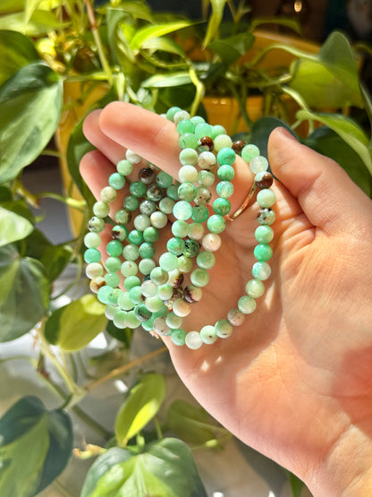 6MM Green Chrysophrase bracelet
