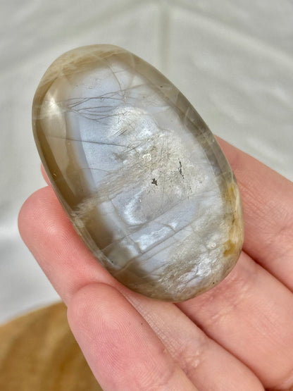 1 flashy sage moonstone palm stone