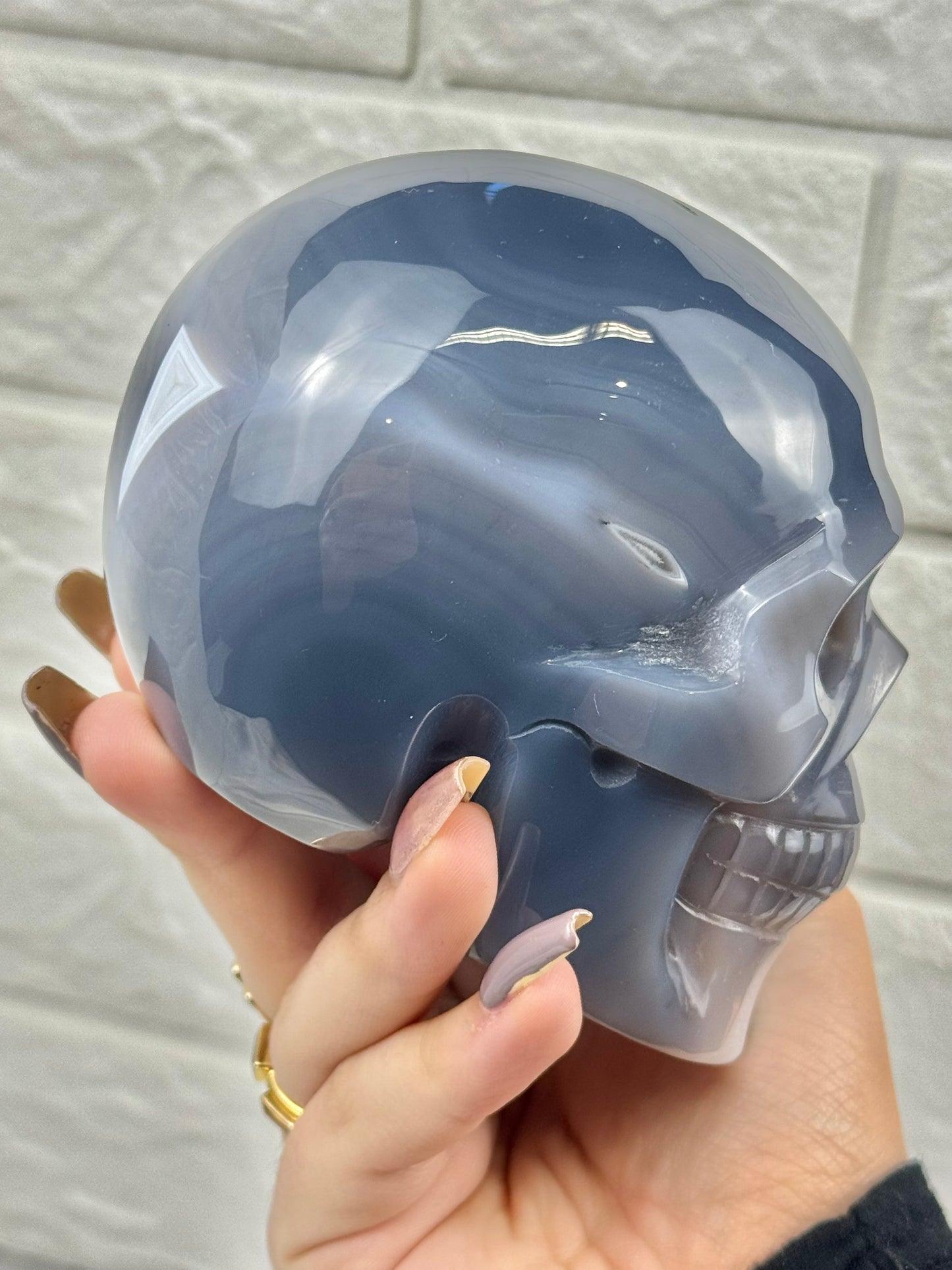 Incredible agate skull from Brazil