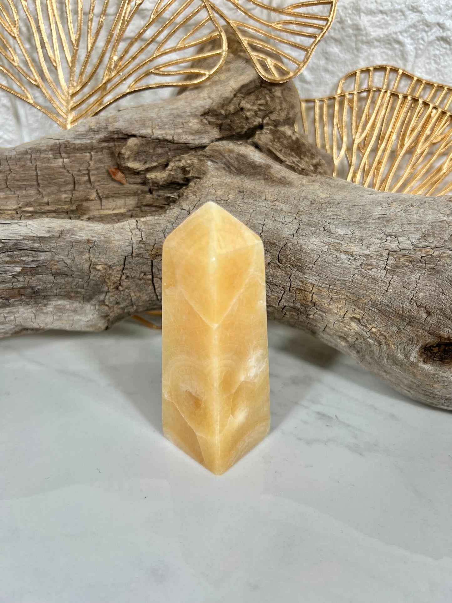 Orange calcite tower A