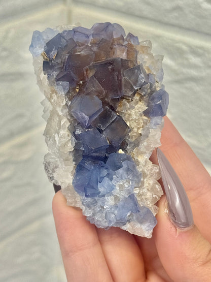 You pick! Blue fluorite x quartz from New Mexico