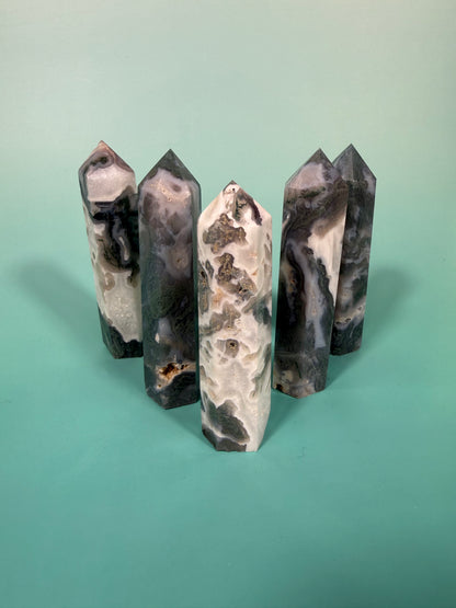 1 moss agate tower