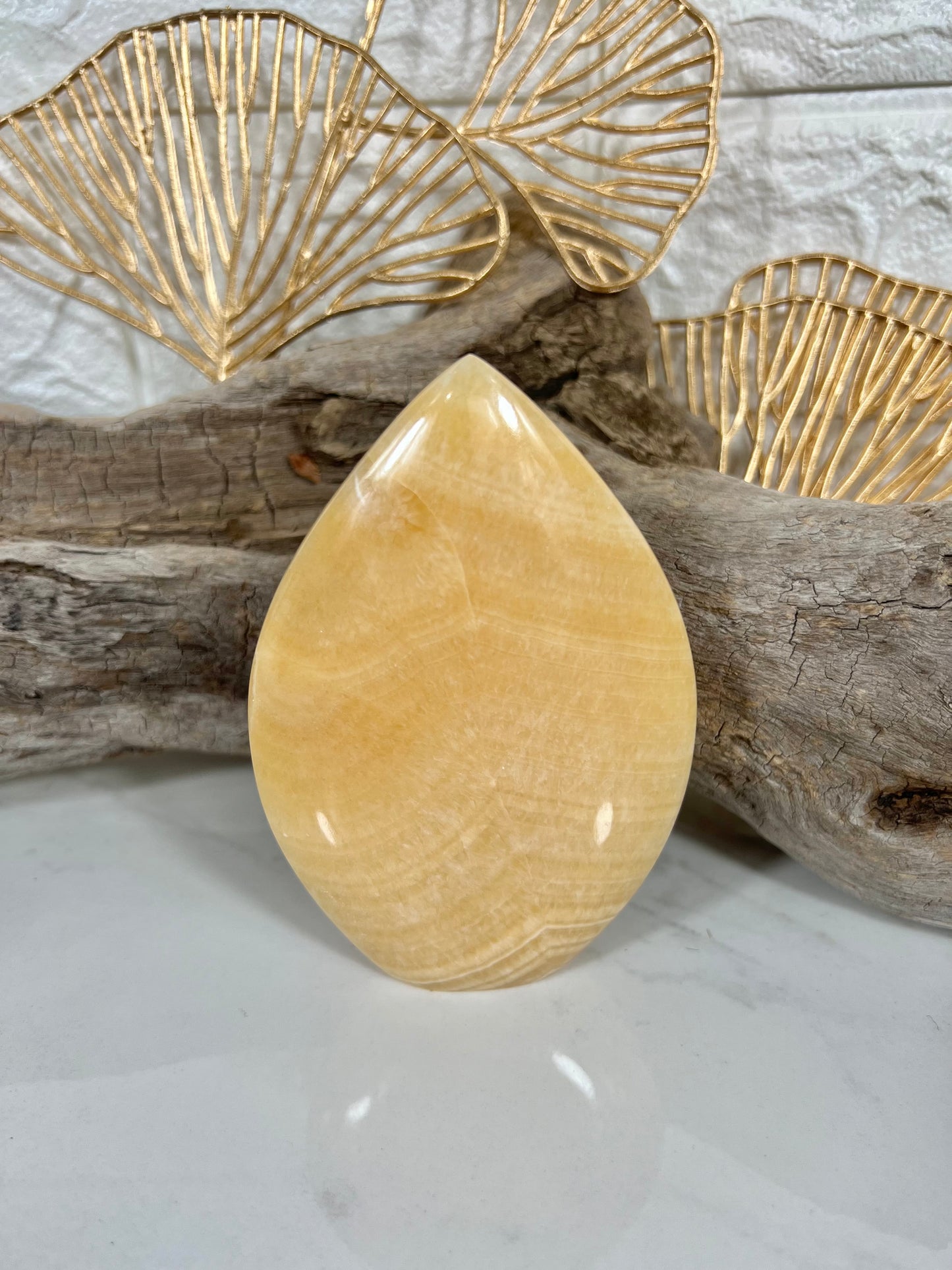 Orange calcite flame L