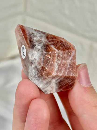 You pick! Sunstone x moonstone Freeform’s from Tanzania