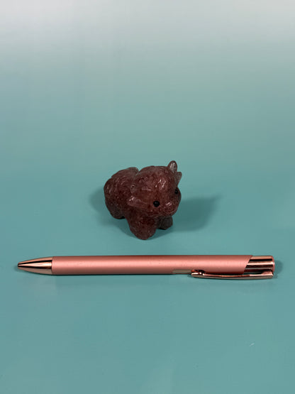 Strawberry quartz Highland cow