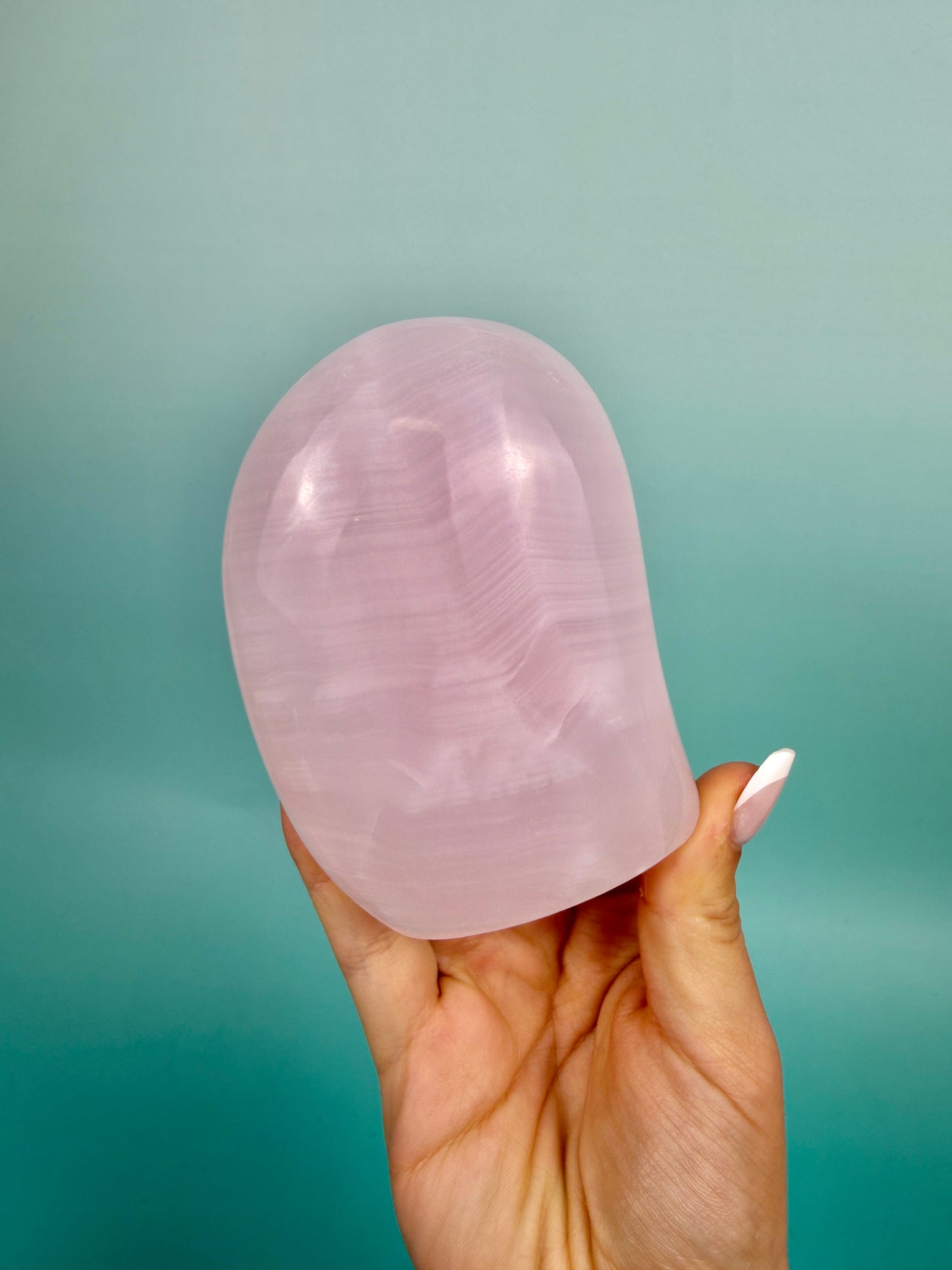 1 UV reactive pink mangano calcite Freeform