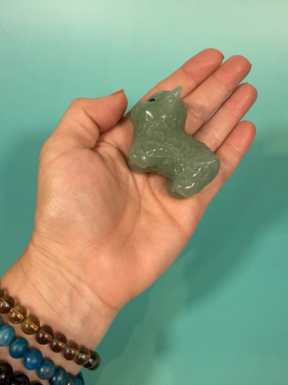 Green aventurine highland cow