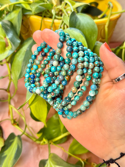 6MM Chrysocolla bracelet