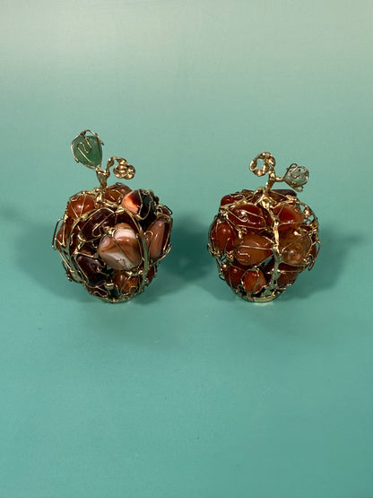 SM carnelian wire wrapped apple