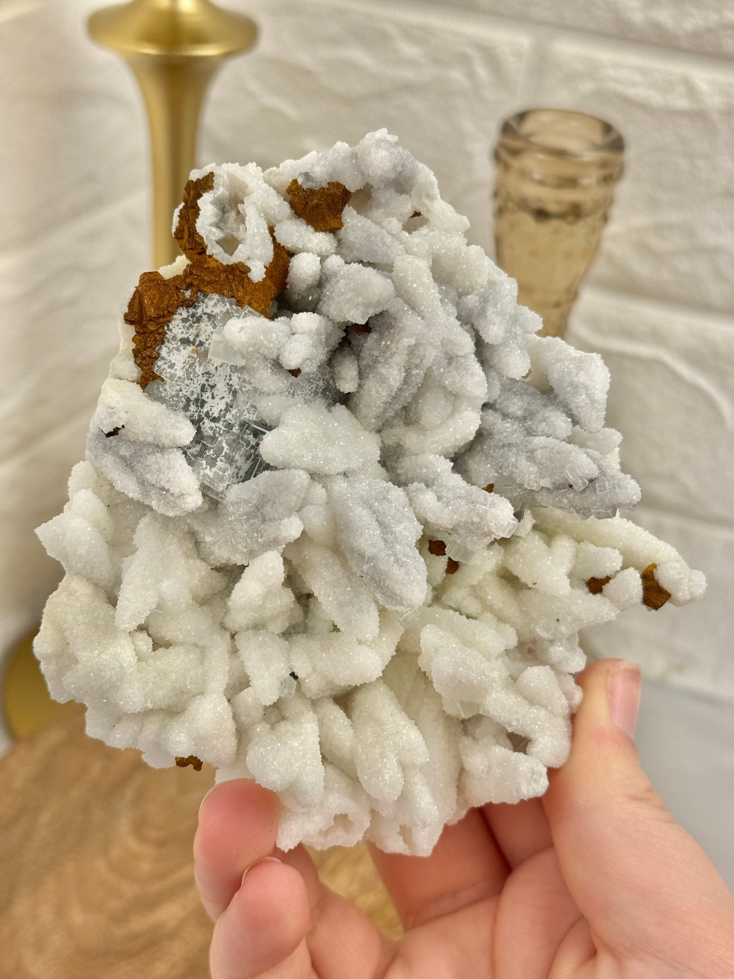 Beautiful quartz, calcite, and fluorite specimen from Fujian, China