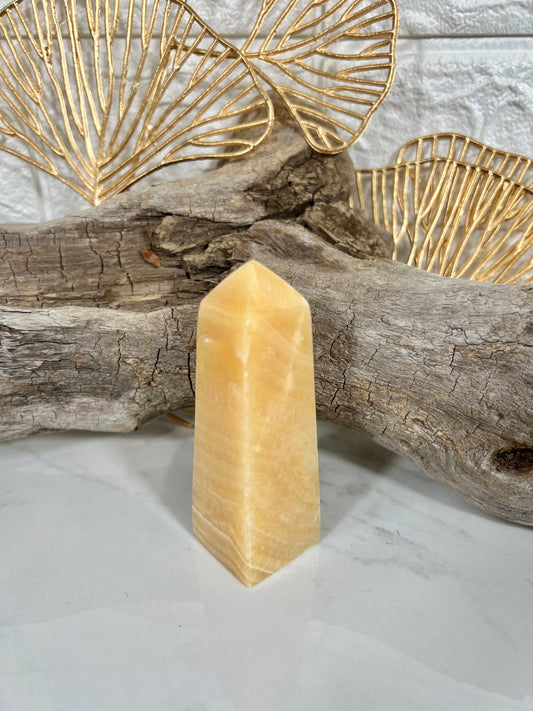 Orange calcite tower D