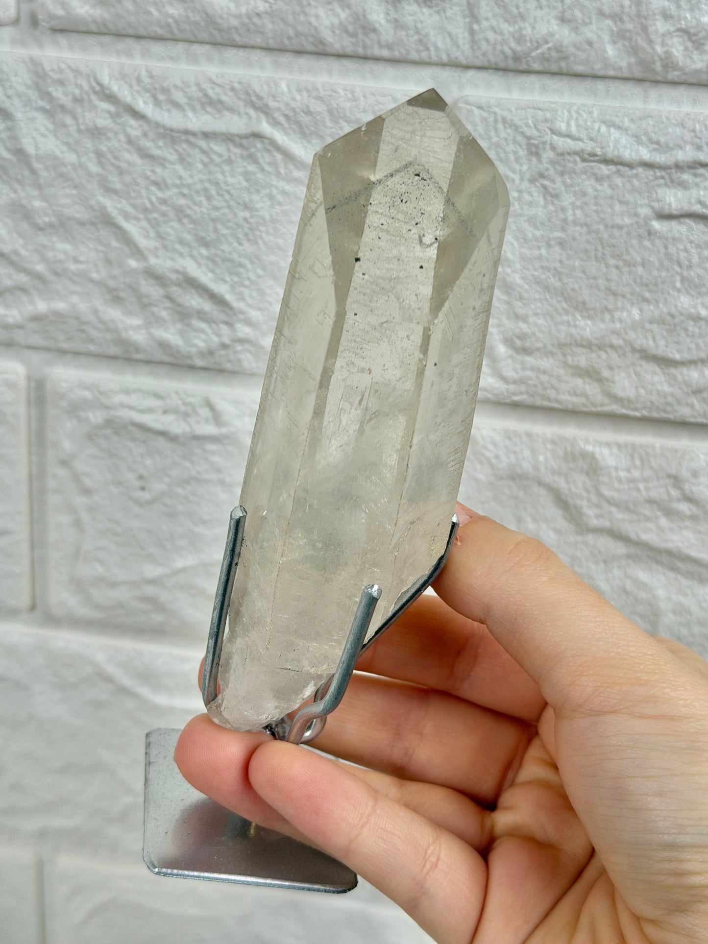 You pick! Black phantom quartz on stands from Brazil