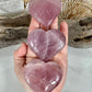 1 LG deep pink rose quartz heart