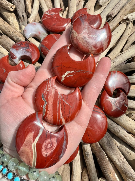 1 stunning red jasper moon