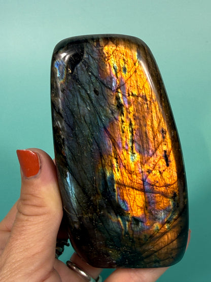 Stunning bright flash labradorite Freeform H