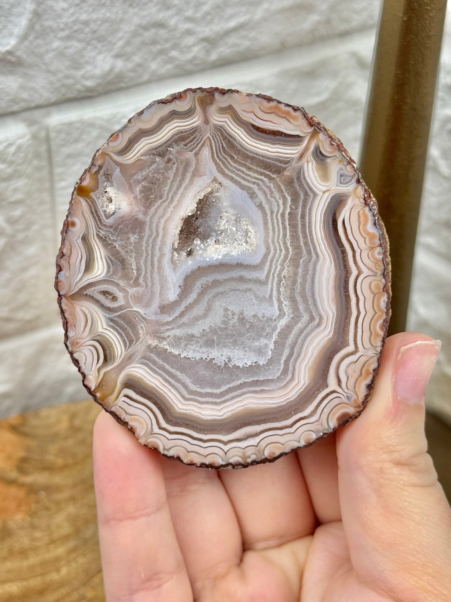 Stunning angelic Zhanguo agate half from China B