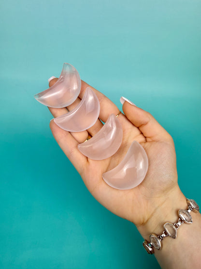 1 SM gemmy rose quartz moon