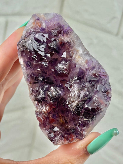 You pick! Incredible elestial amethyst with hematite from India