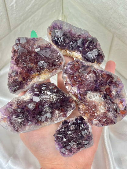 You pick! Incredible elestial amethyst with hematite from India