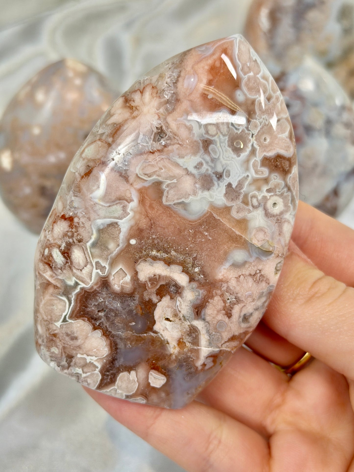 You pick! Stunning Pink amethyst x flower agate flames