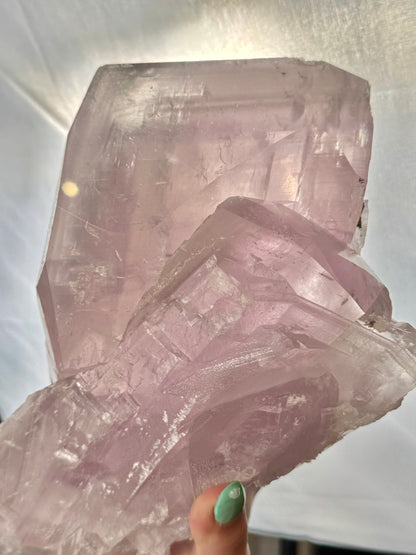 AMAZING statement purple balmat calcite with pyrite and anhydrite inclusions from the Empire State zinc mine, New York
