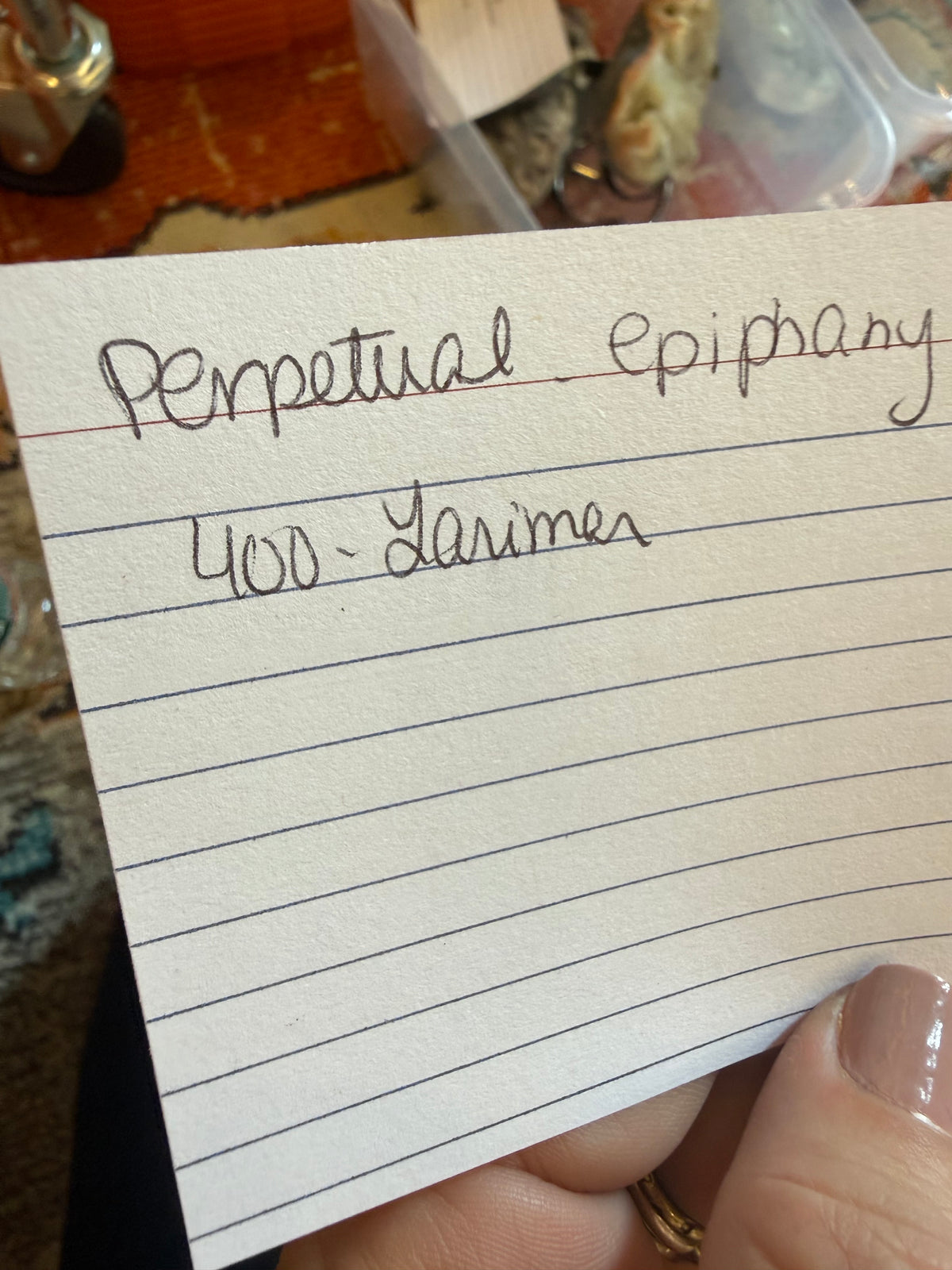 Perpetual epiphany