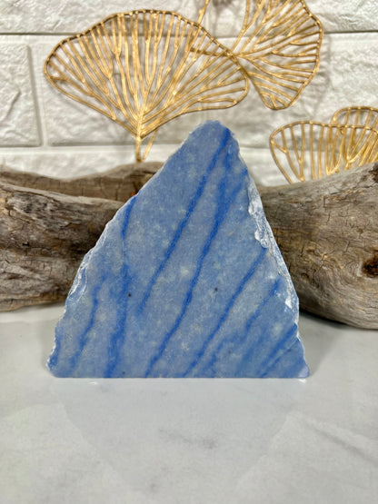 Blue aventurine half polished Freeform D