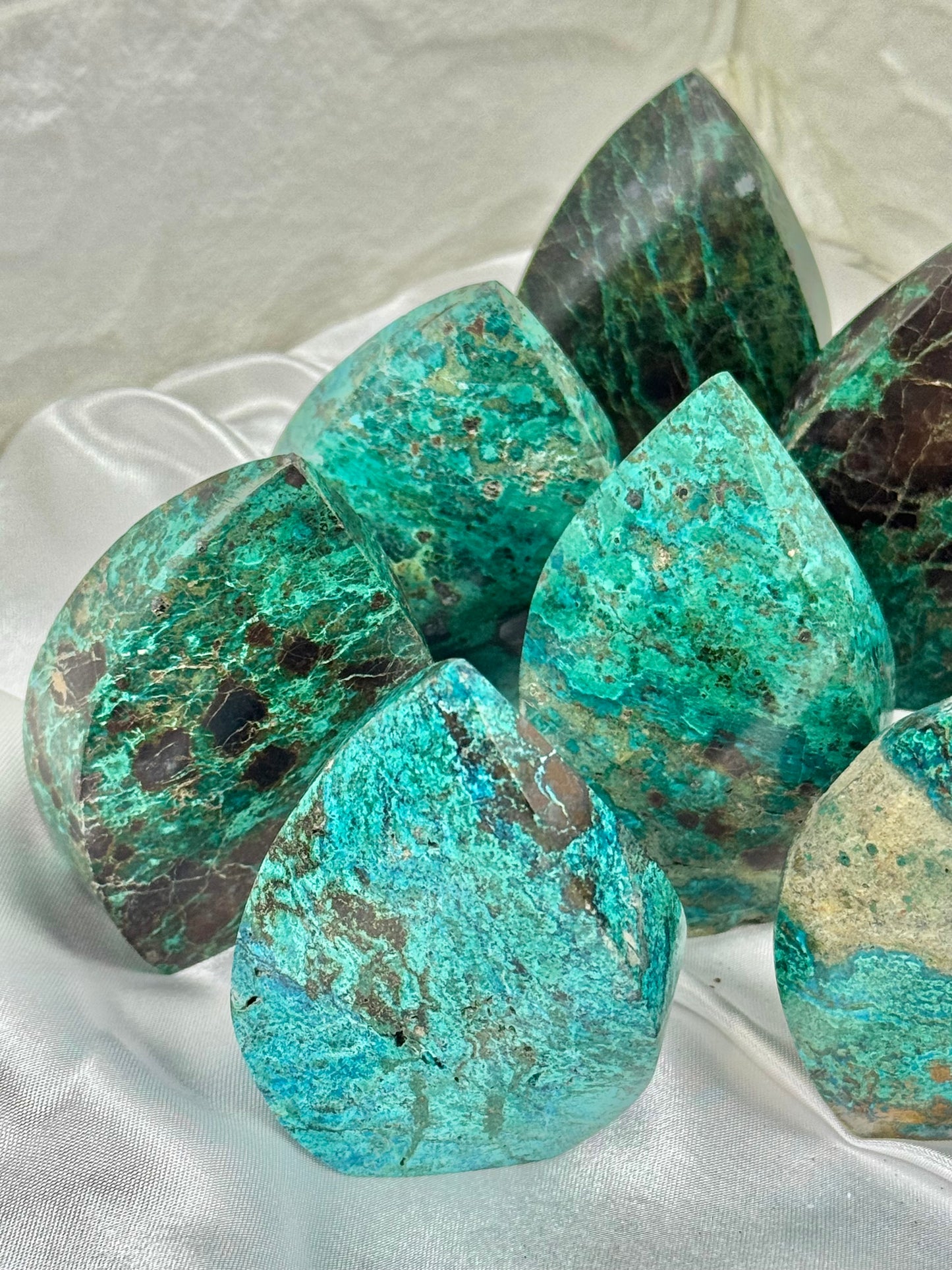 1 gorgeous chrysocolla flame from Peru