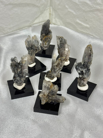 1 black Veracruz amethyst on stand from Mexico