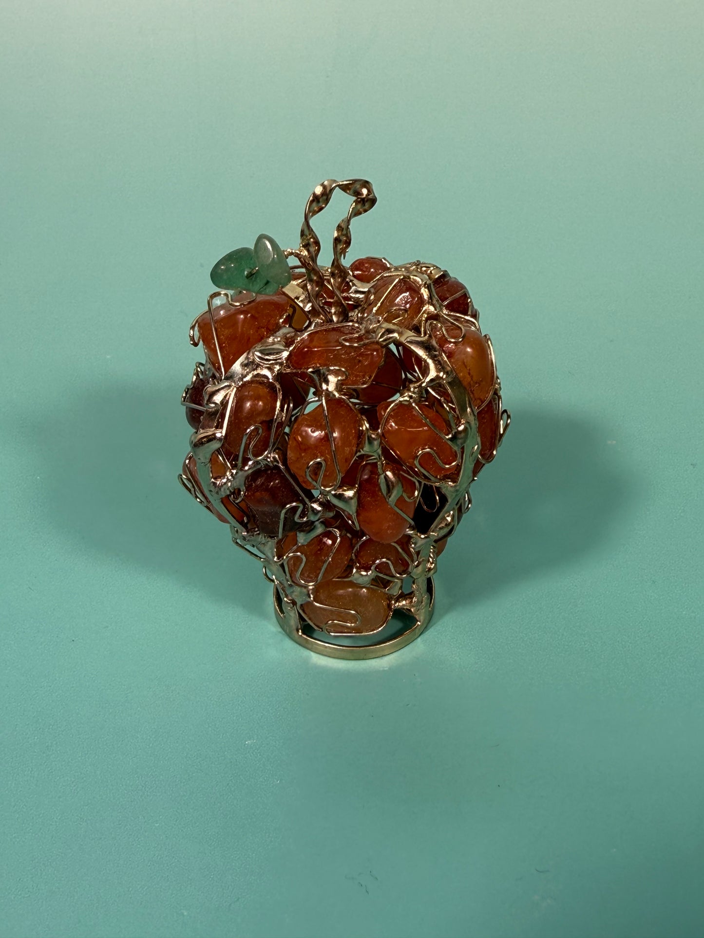 MED carnelian wire wrapped apple