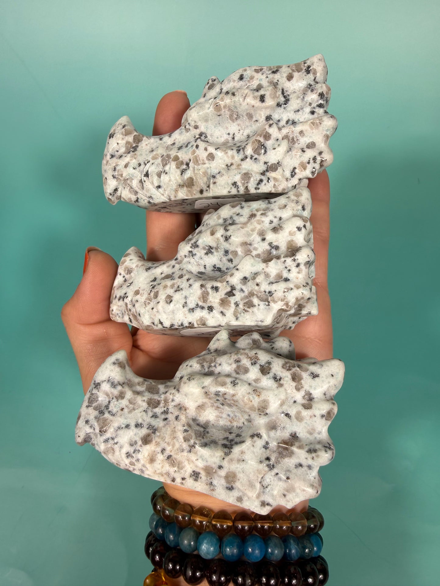 Kiwi jasper dragon head